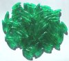 100 19x6mm Acrylic Holiday Green Spaghetti